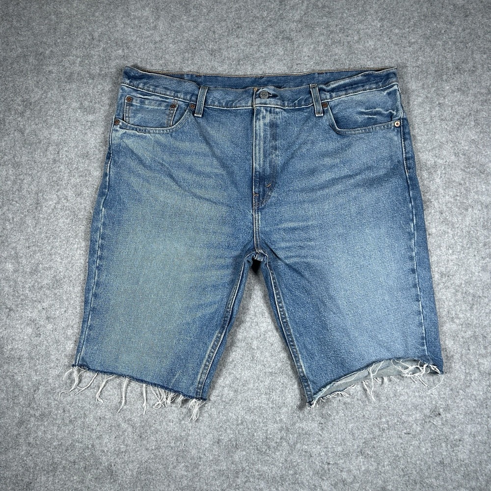 Levis 511 Denim Shorts Men's Size‎ 40 Blue washed Wide Baggy Fit Red Tab